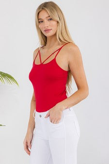 Women's Seamless Strappy Detail Cami Top