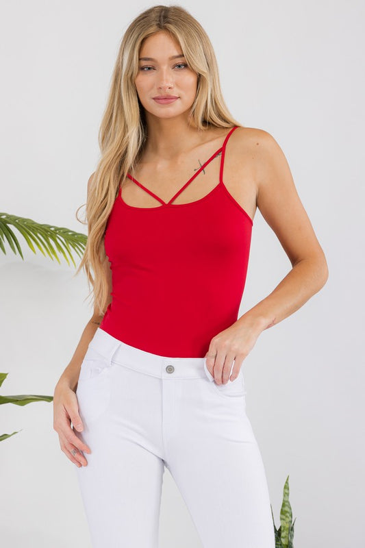Women's Seamless Strappy Detail Cami Top