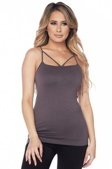 Women's Seamless Strappy Detail Cami Top