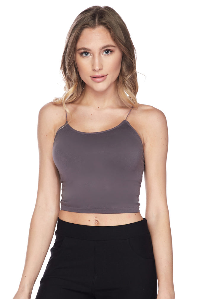 Women's Seamless Skinny Strap Cropped Cami