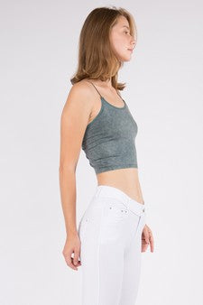 Women's Stone Wash Seamless Crop Cami