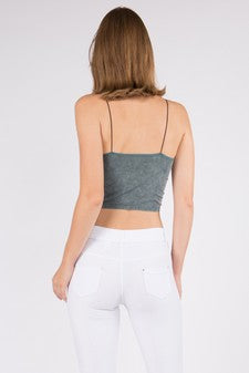 Women's Stone Wash Seamless Crop Cami