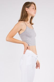Women's Stone Wash Seamless Crop Cami