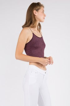 Women's Stone Wash Seamless Crop Cami