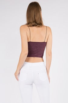 Women's Stone Wash Seamless Crop Cami