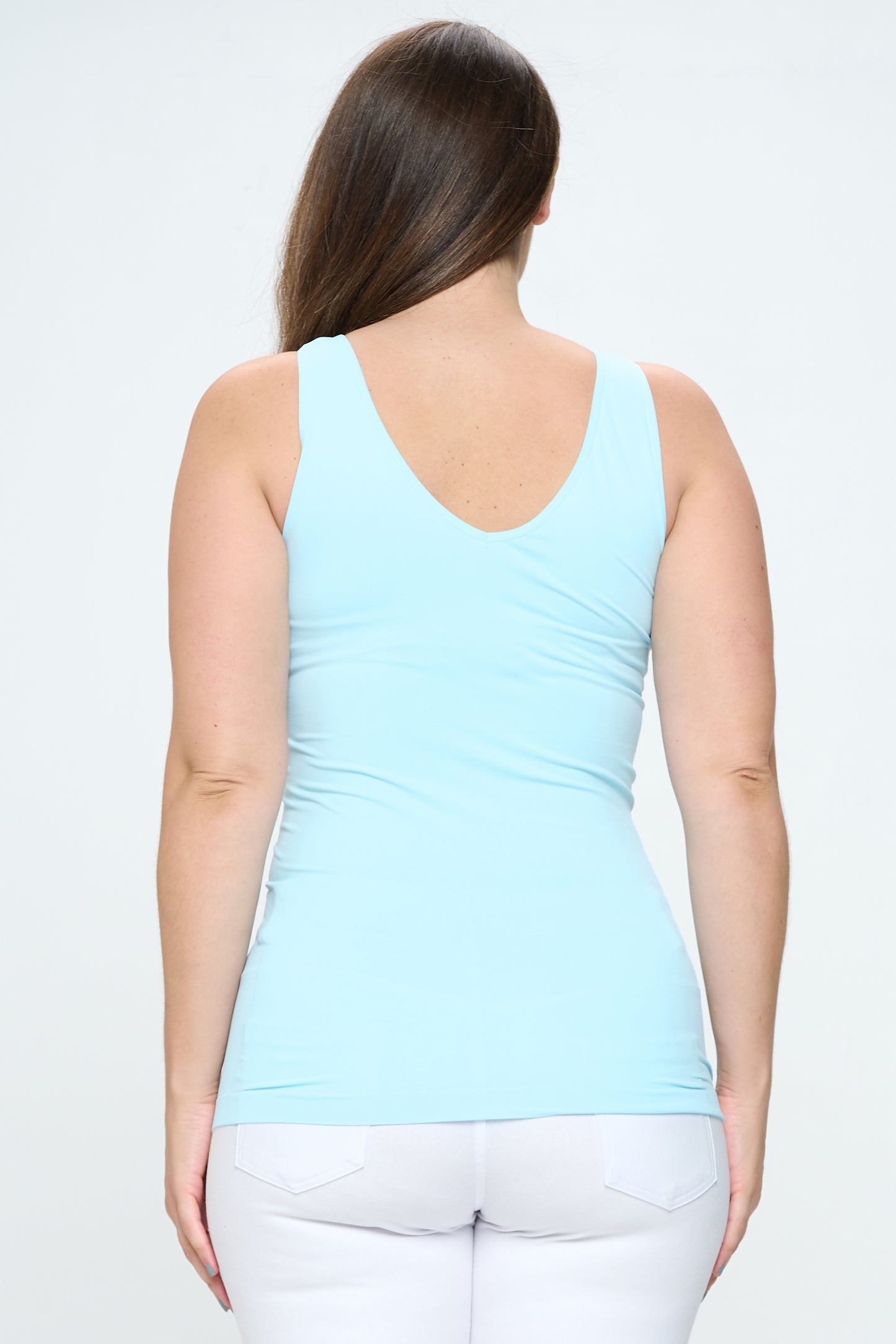 Women's V or U Neckline Reversible Seamless Tank