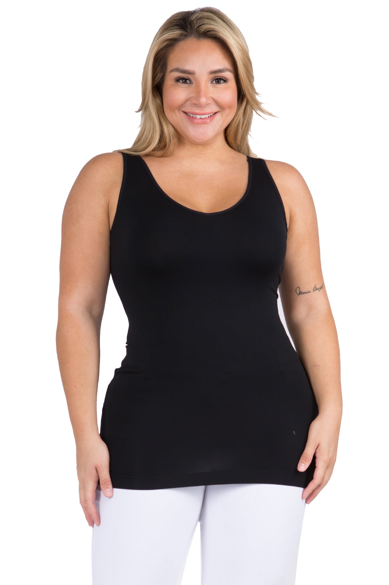 Women's V or U Neckline Reversible Seamless Tank
