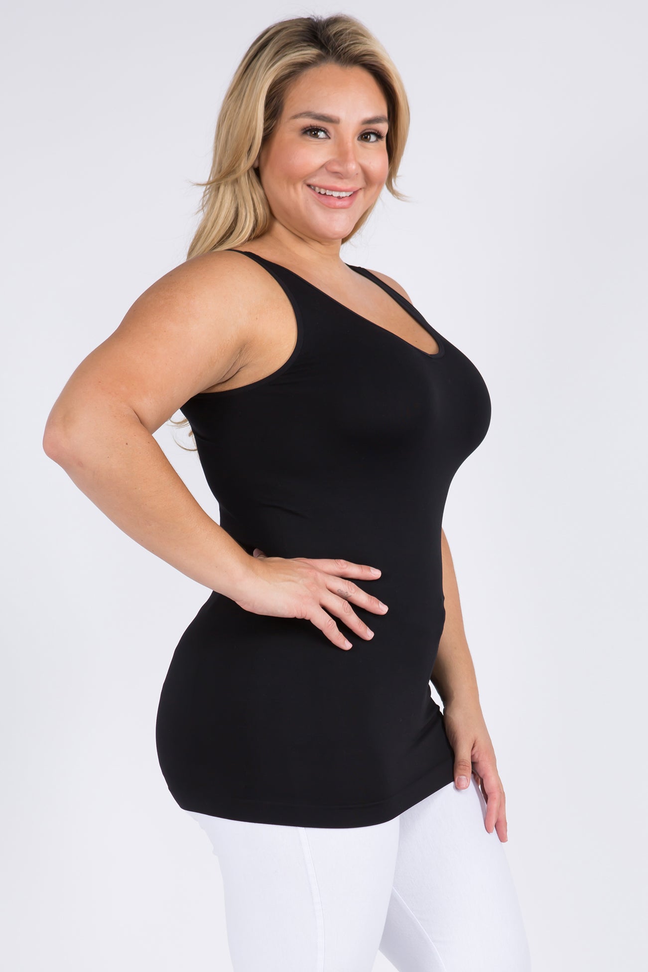 Women's V or U Neckline Reversible Seamless Tank