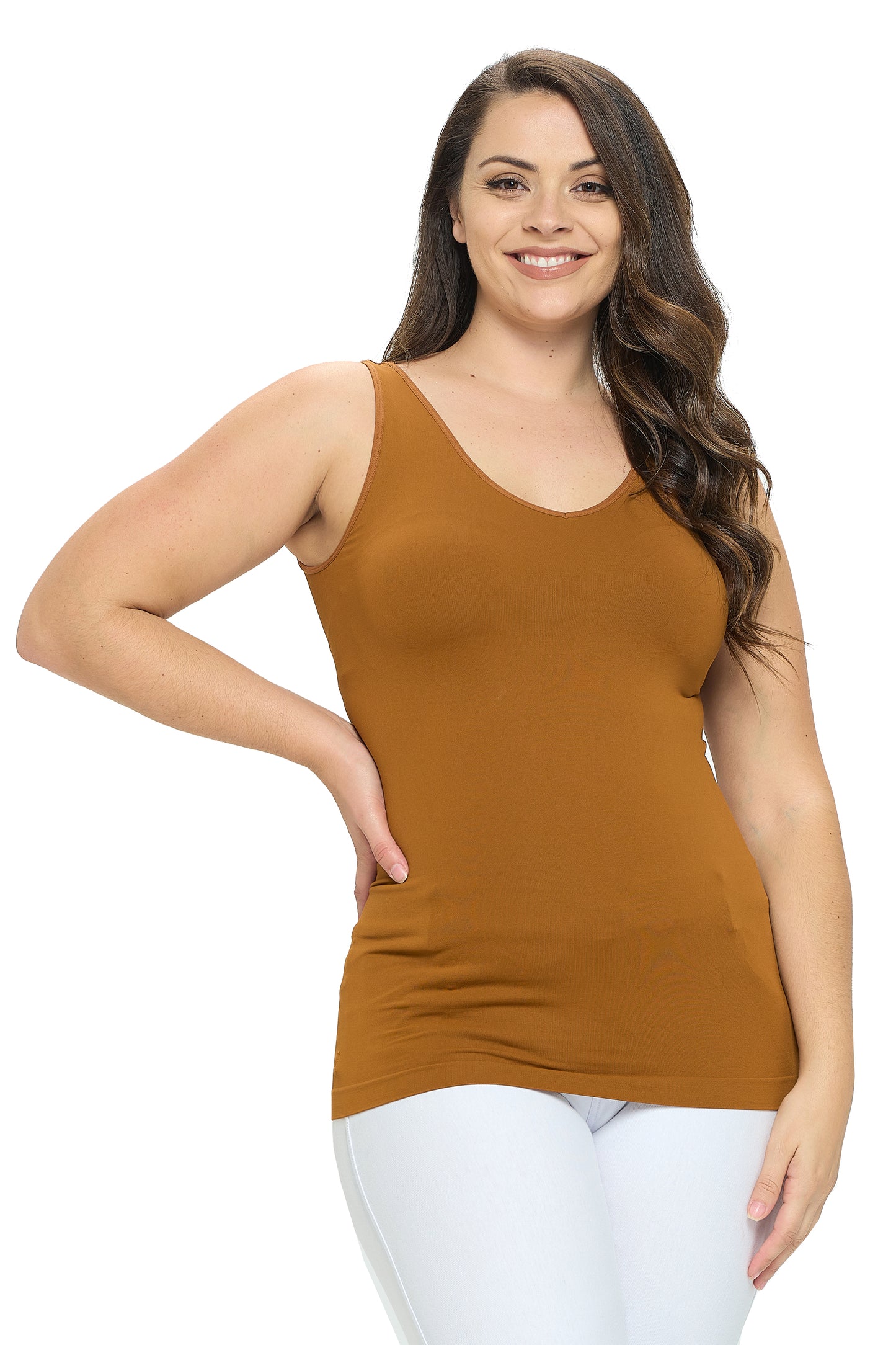 Women's V or U Neckline Reversible Seamless Tank