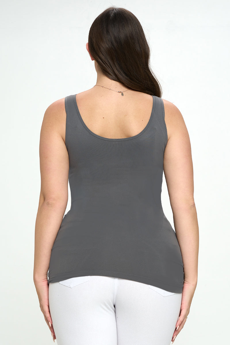 Women's V or U Neckline Reversible Seamless Tank