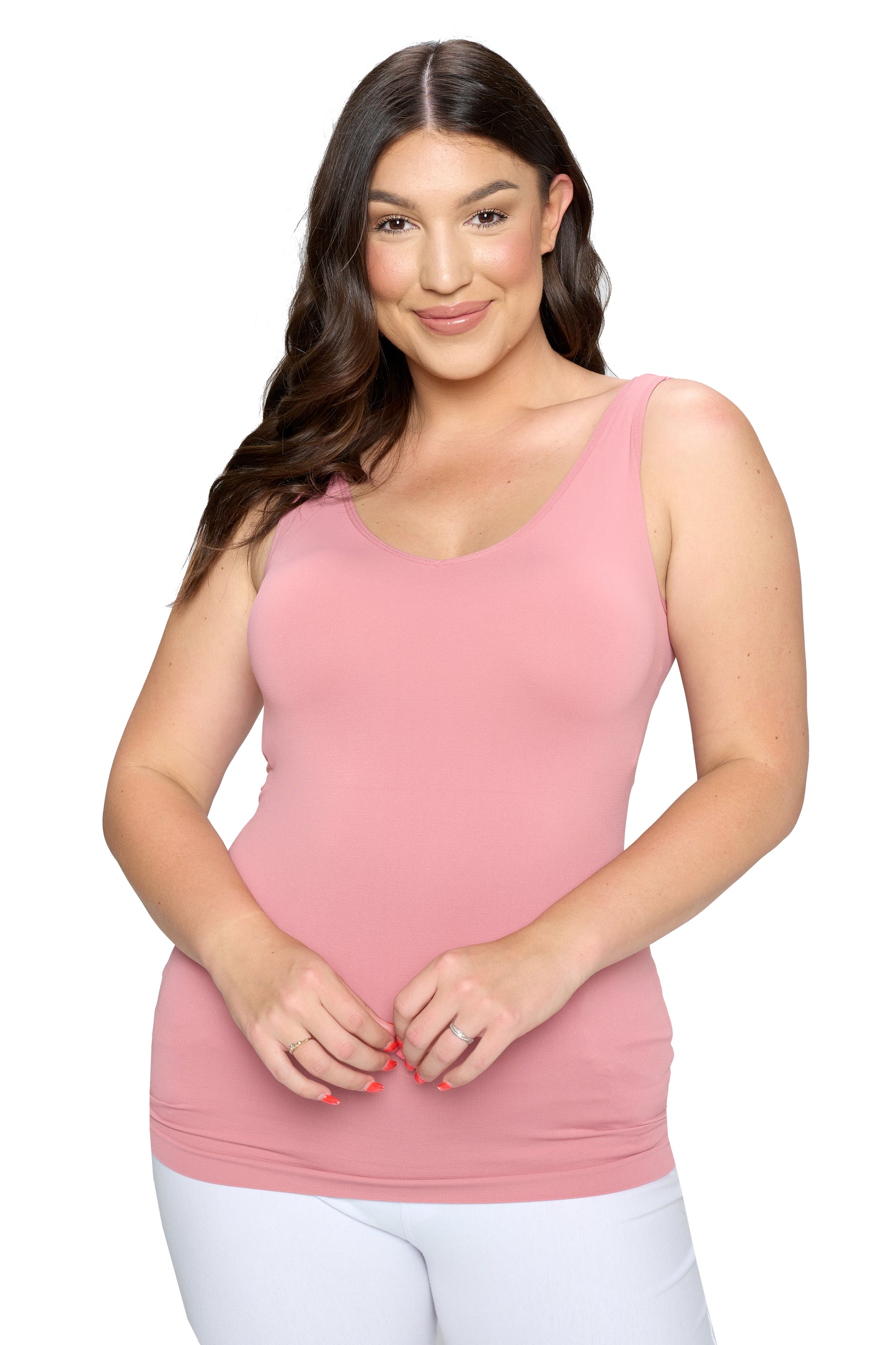 Women's V or U Neckline Reversible Seamless Tank