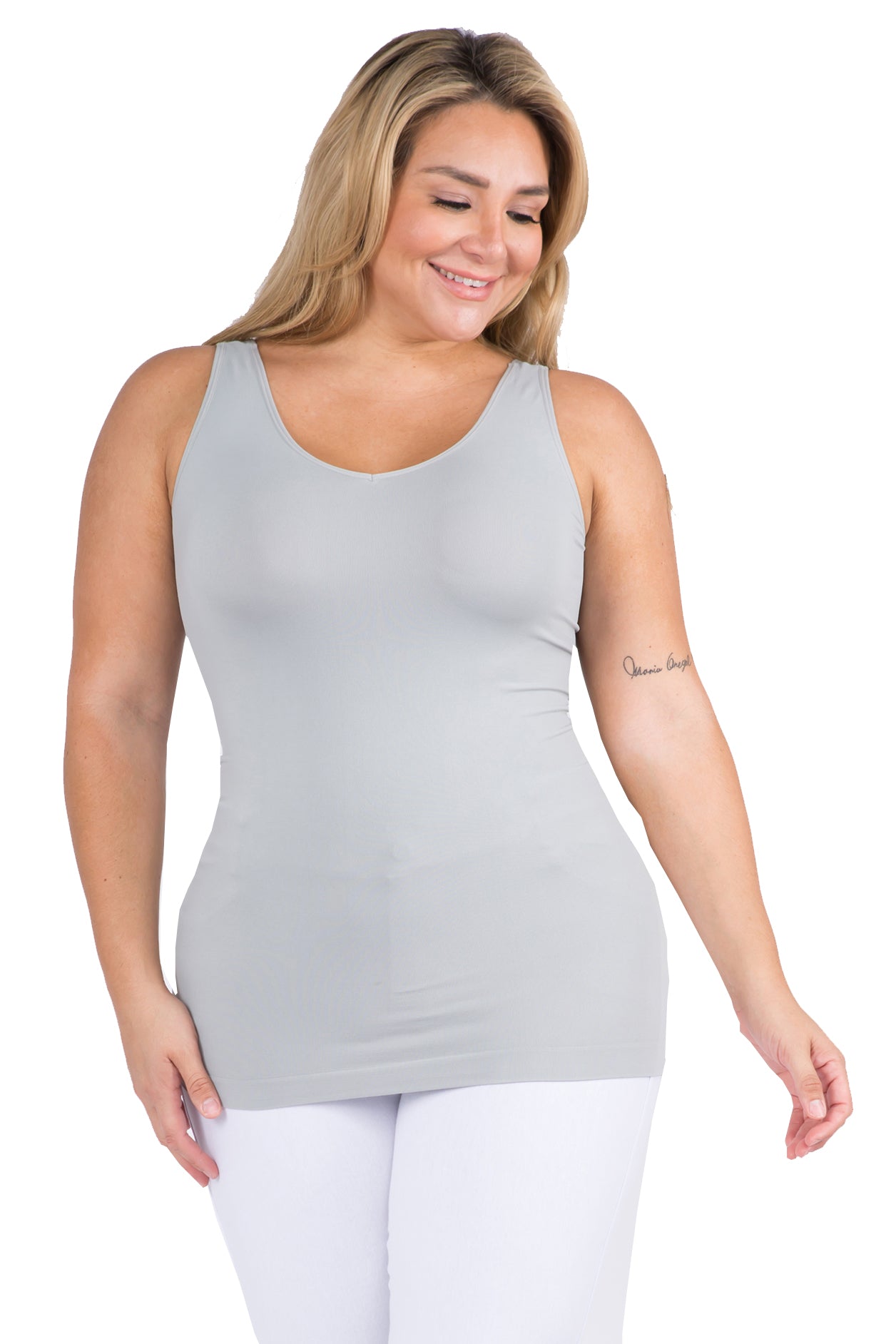 Women's V or U Neckline Reversible Seamless Tank