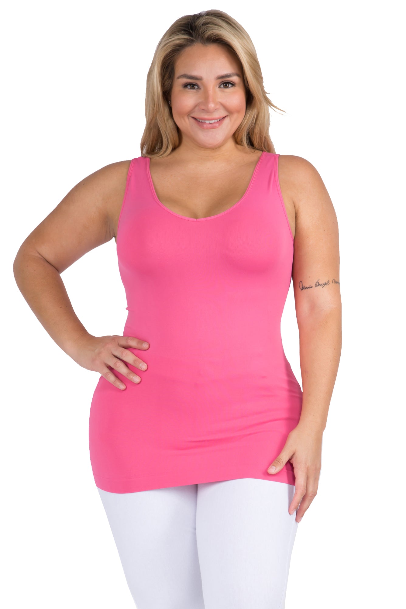 Women's V or U Neckline Reversible Seamless Tank