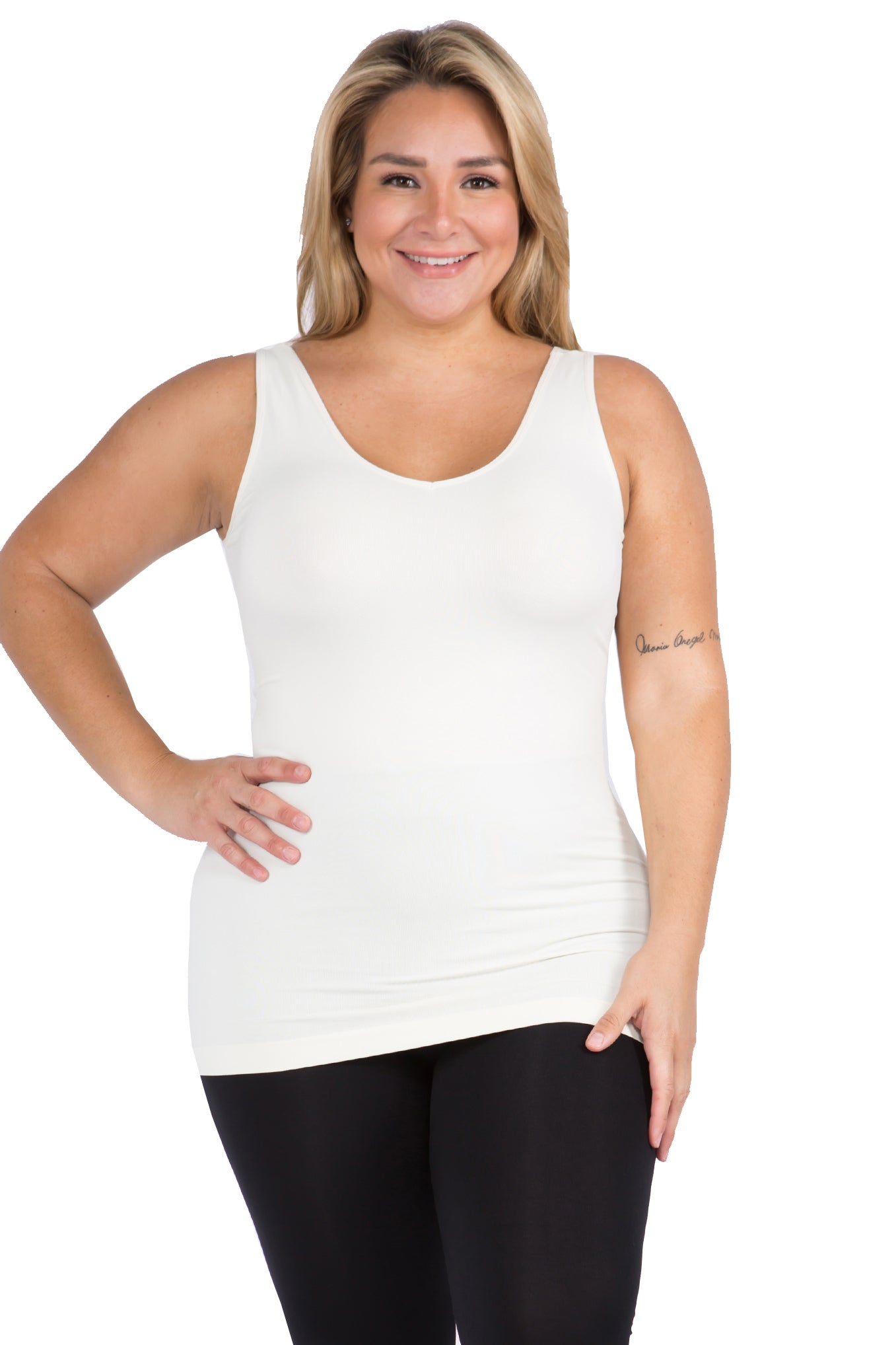 Women's V or U Neckline Reversible Seamless Tank