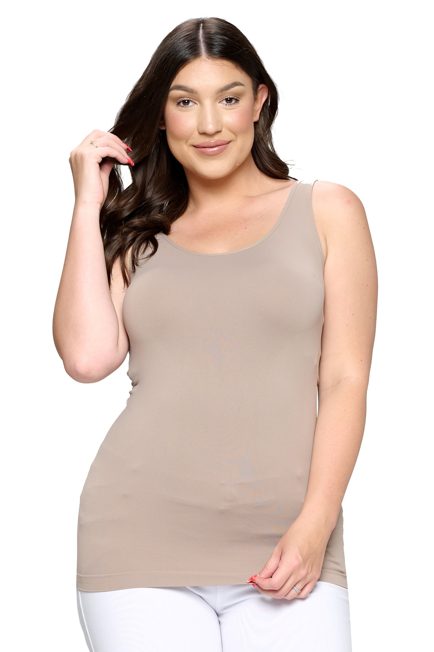 Women's V or U Neckline Reversible Seamless Tank