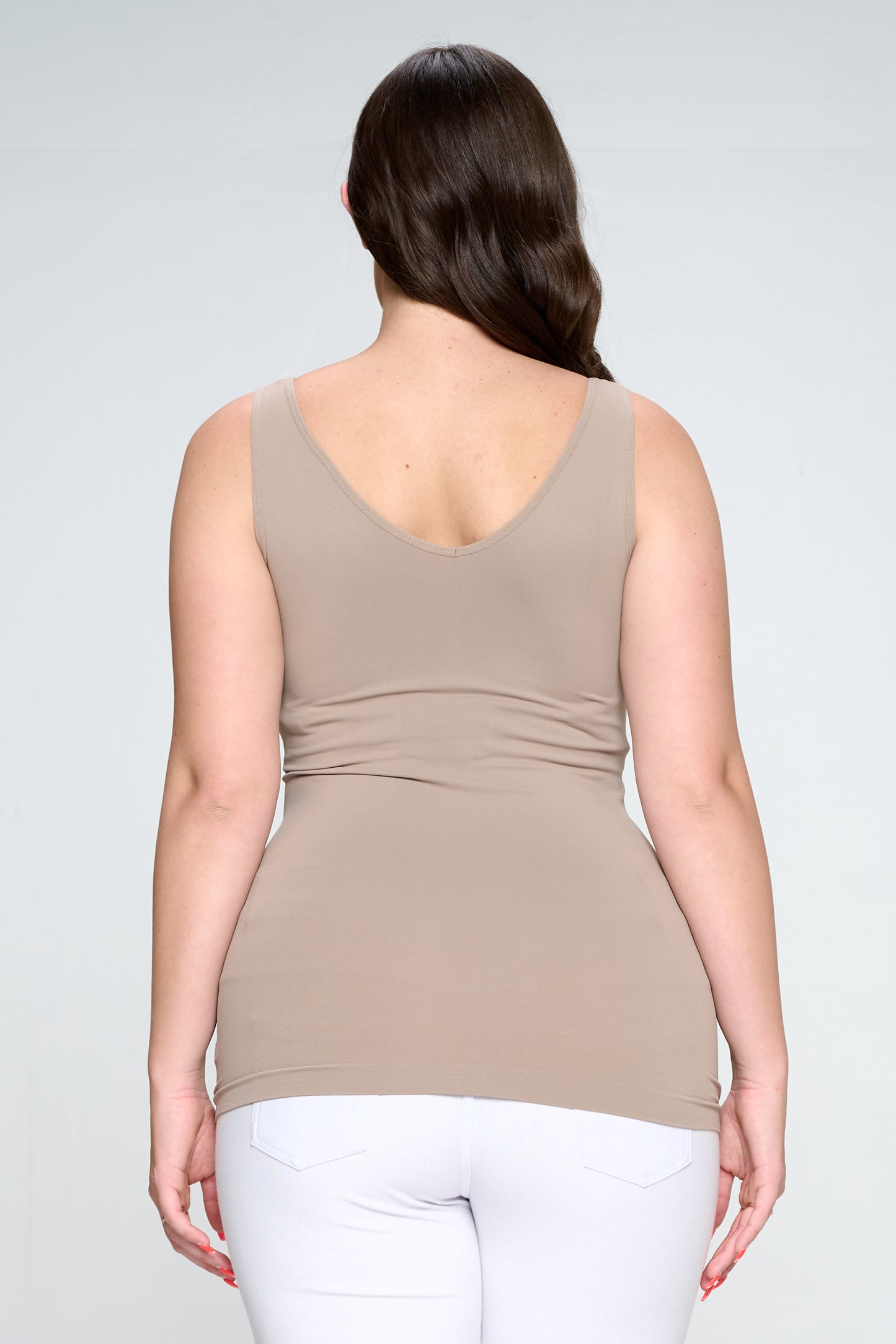 Women's V or U Neckline Reversible Seamless Tank