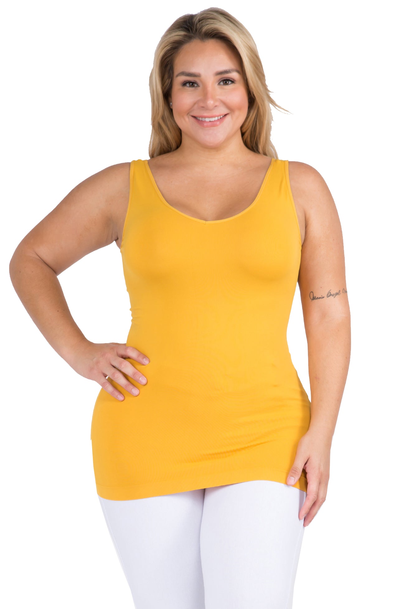 Women's V or U Neckline Reversible Seamless Tank