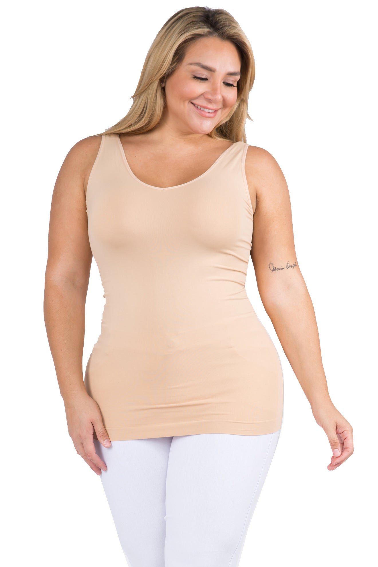 Women's V or U Neckline Reversible Seamless Tank