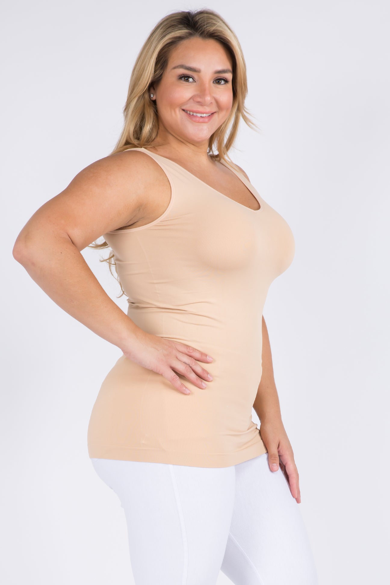 Women's V or U Neckline Reversible Seamless Tank