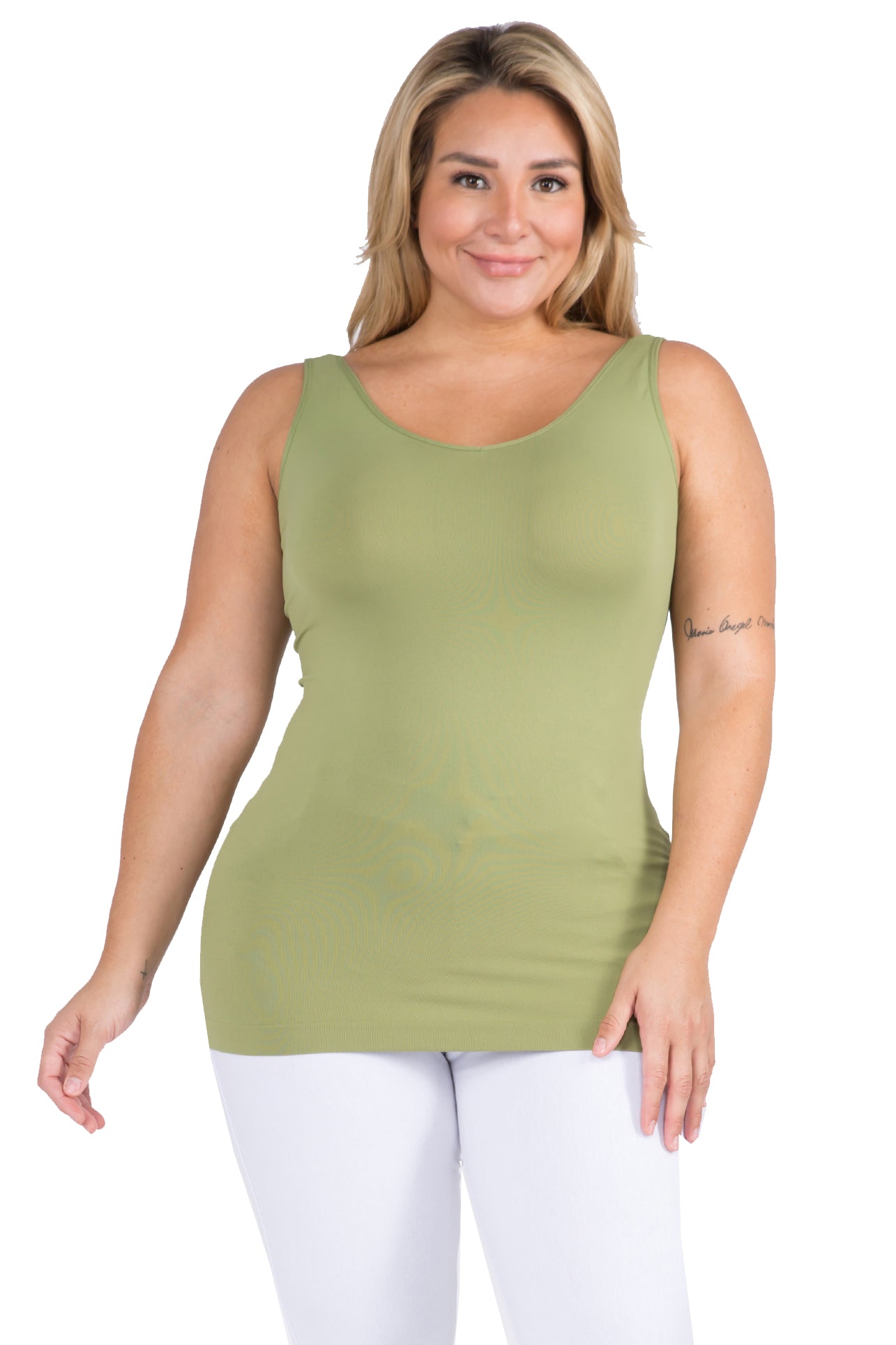 Women's V or U Neckline Reversible Seamless Tank