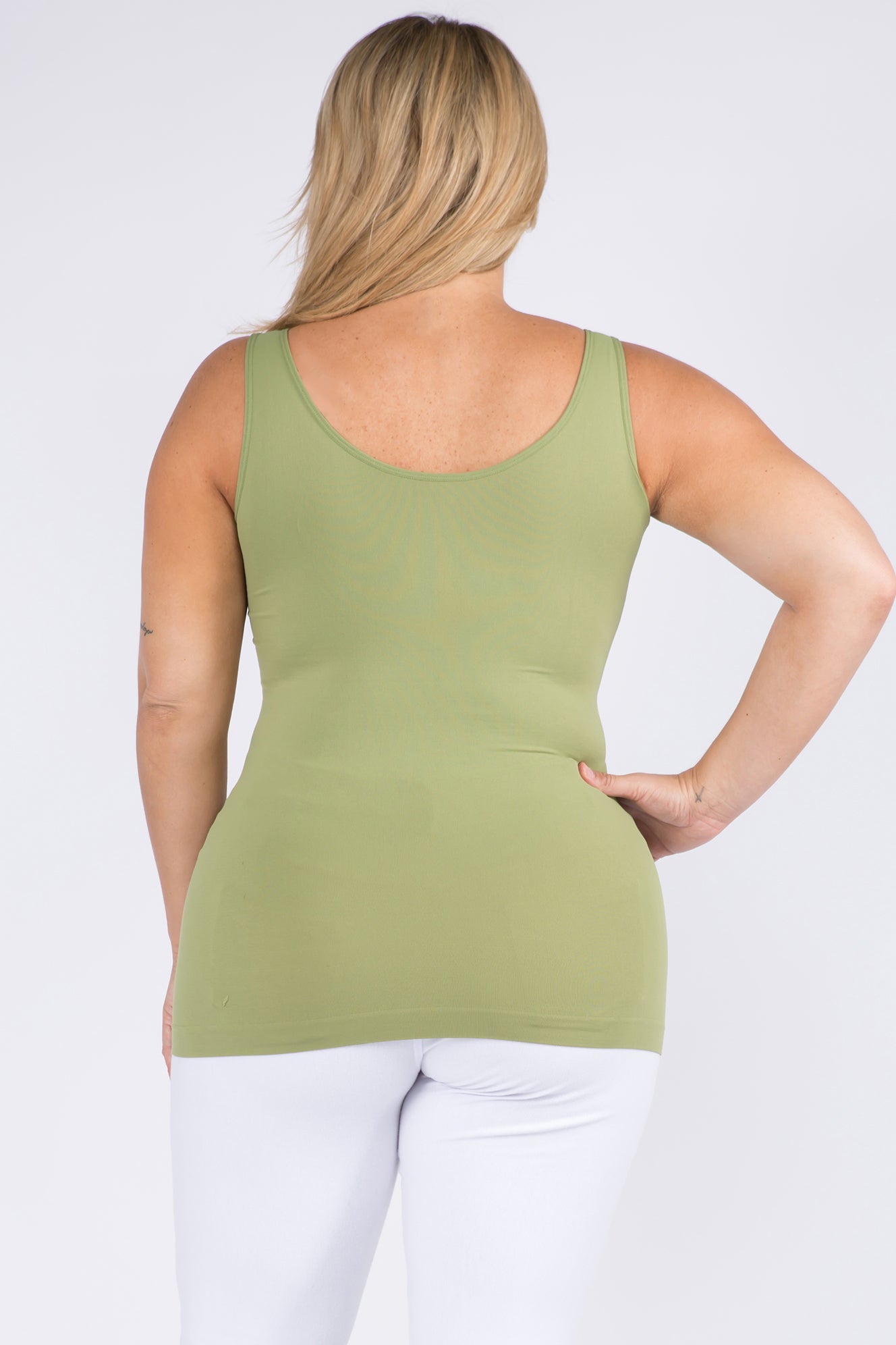 Women's V or U Neckline Reversible Seamless Tank