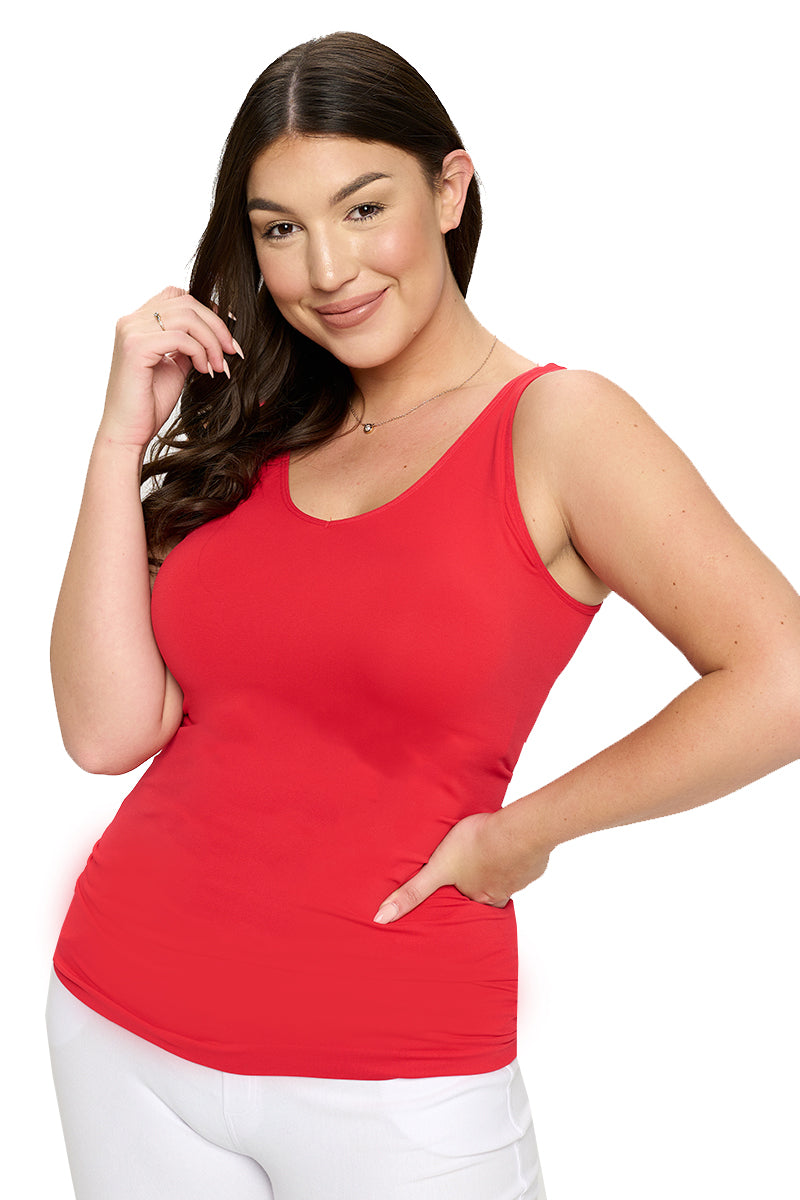 Women's V or U Neckline Reversible Seamless Tank