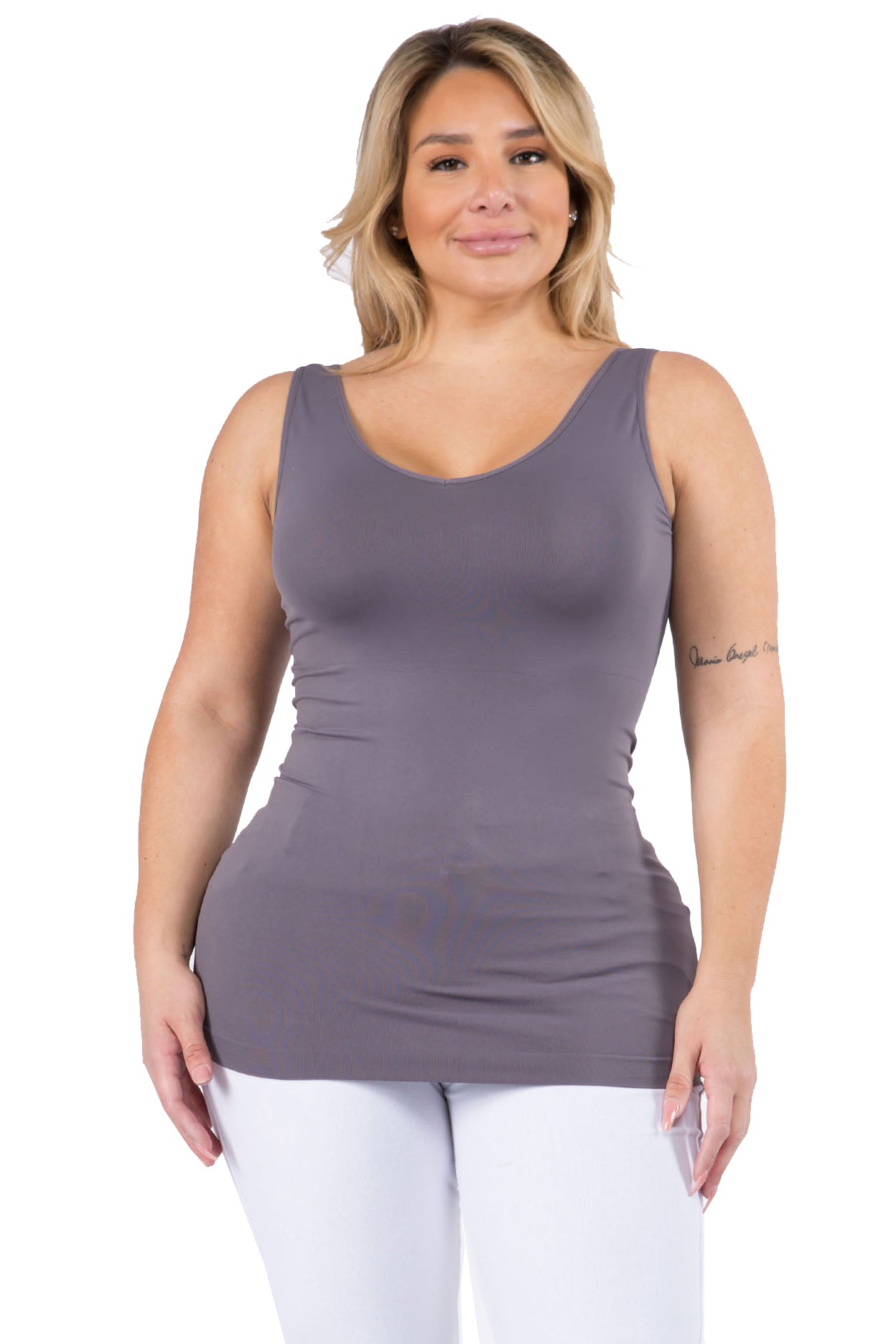 Women's V or U Neckline Reversible Seamless Tank