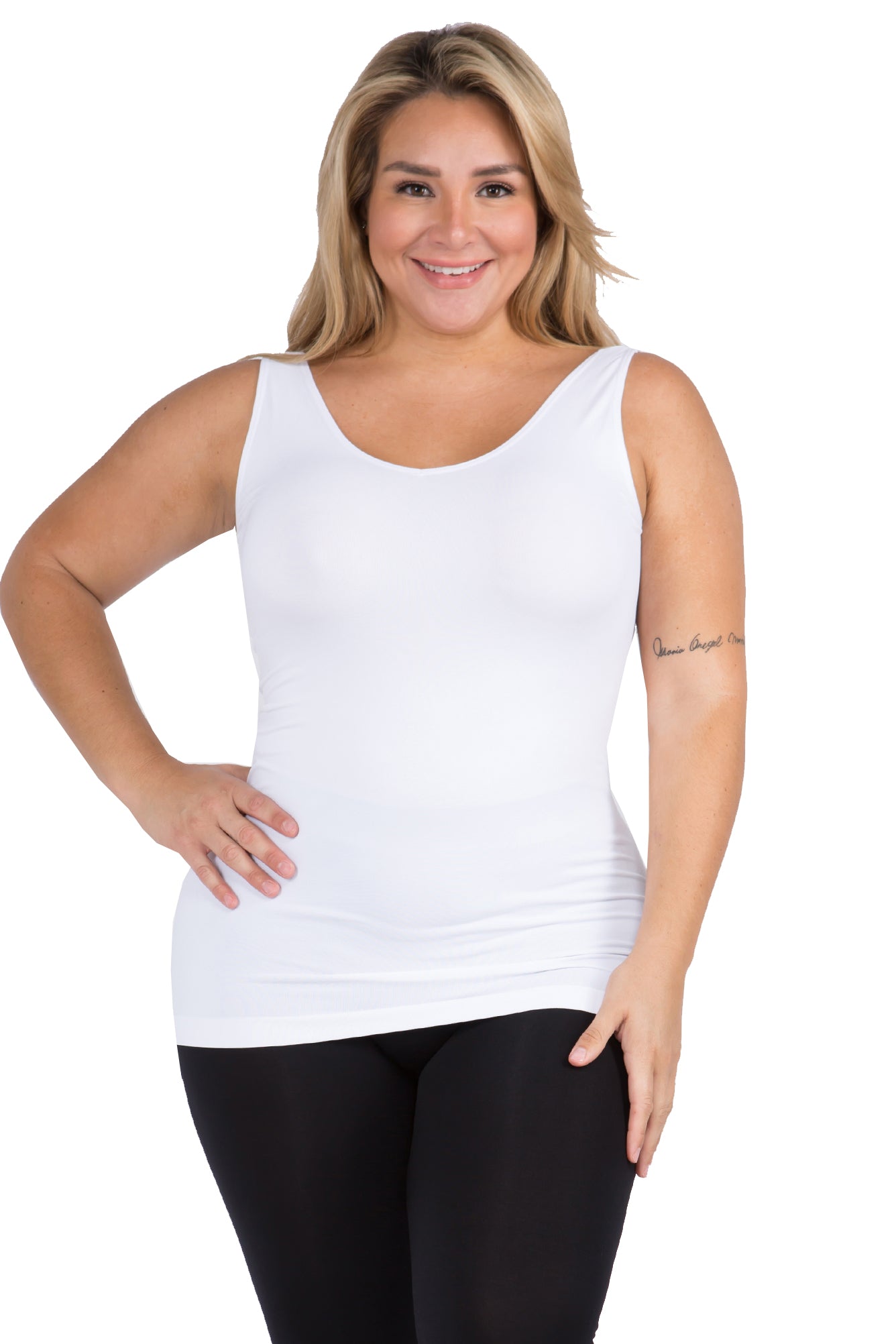 Women's V or U Neckline Reversible Seamless Tank