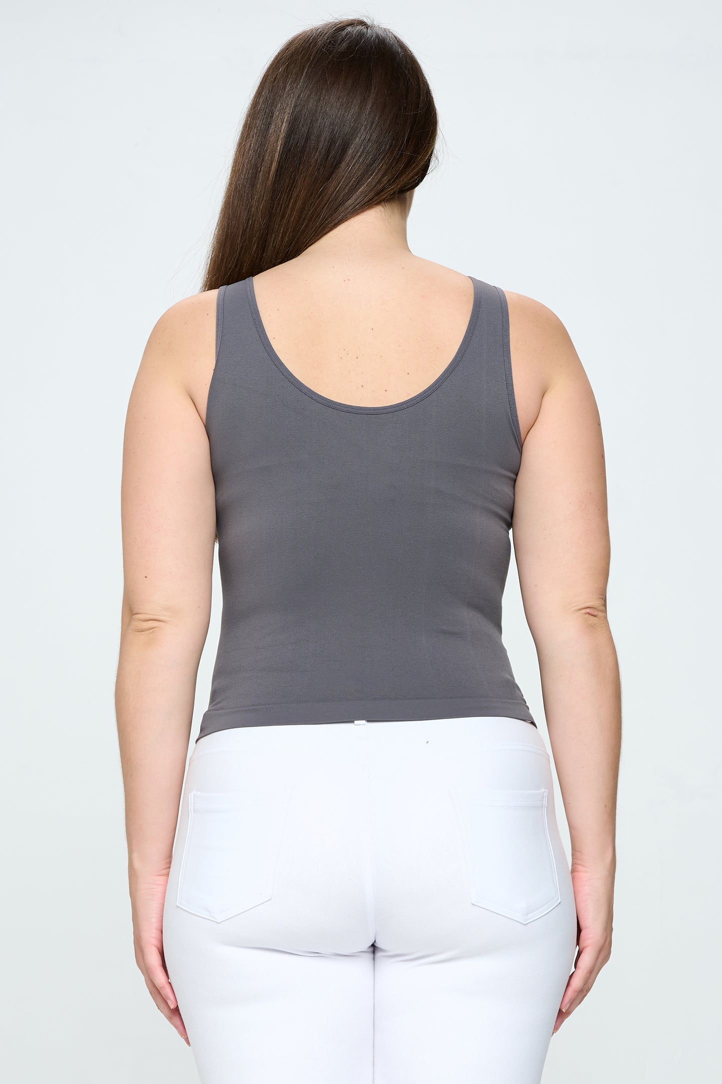 Women's V or U Neckline Reversible Seamless Tank