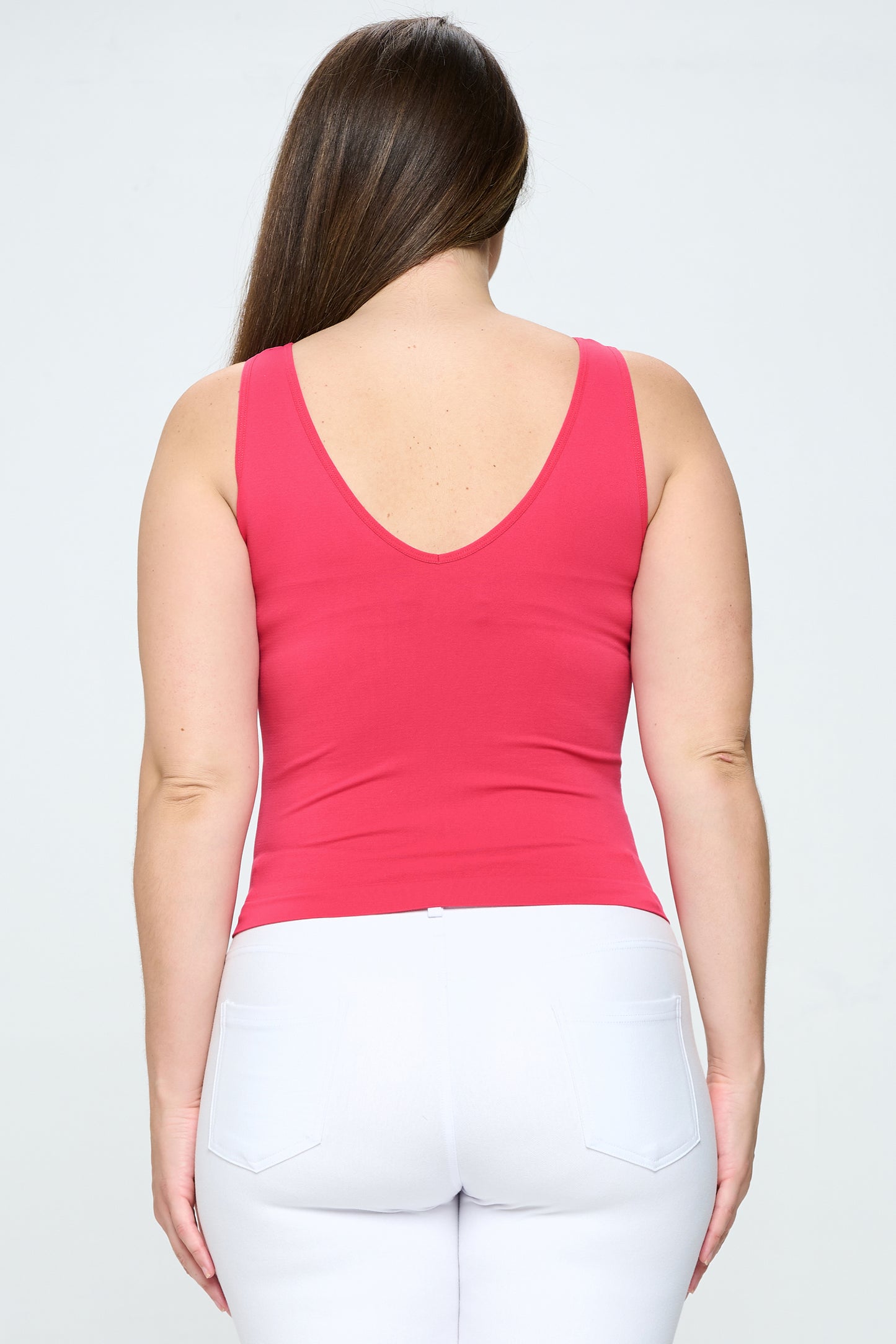 Women's V or U Neckline Reversible Seamless Tank