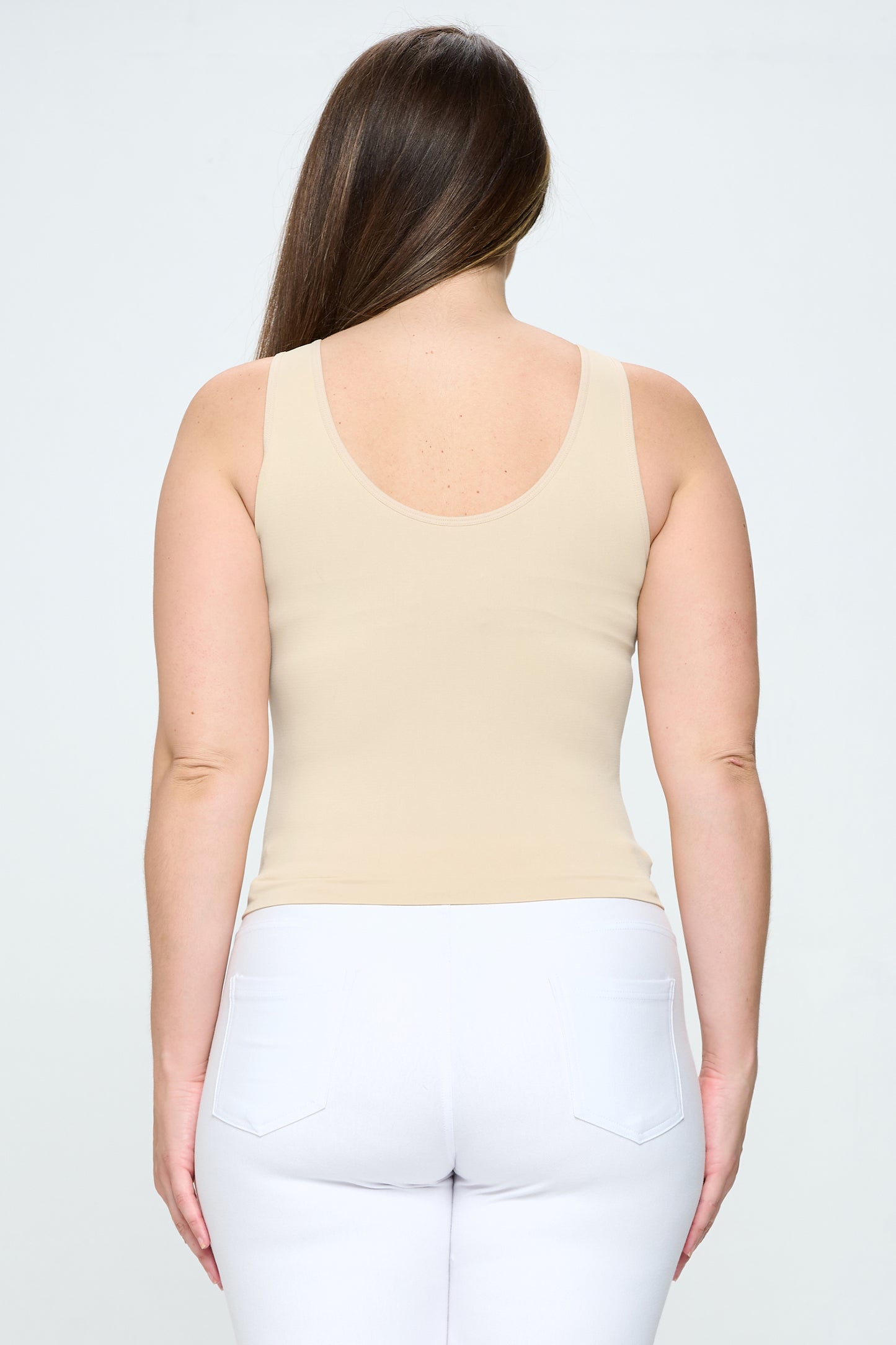 Women's V or U Neckline Reversible Seamless Tank