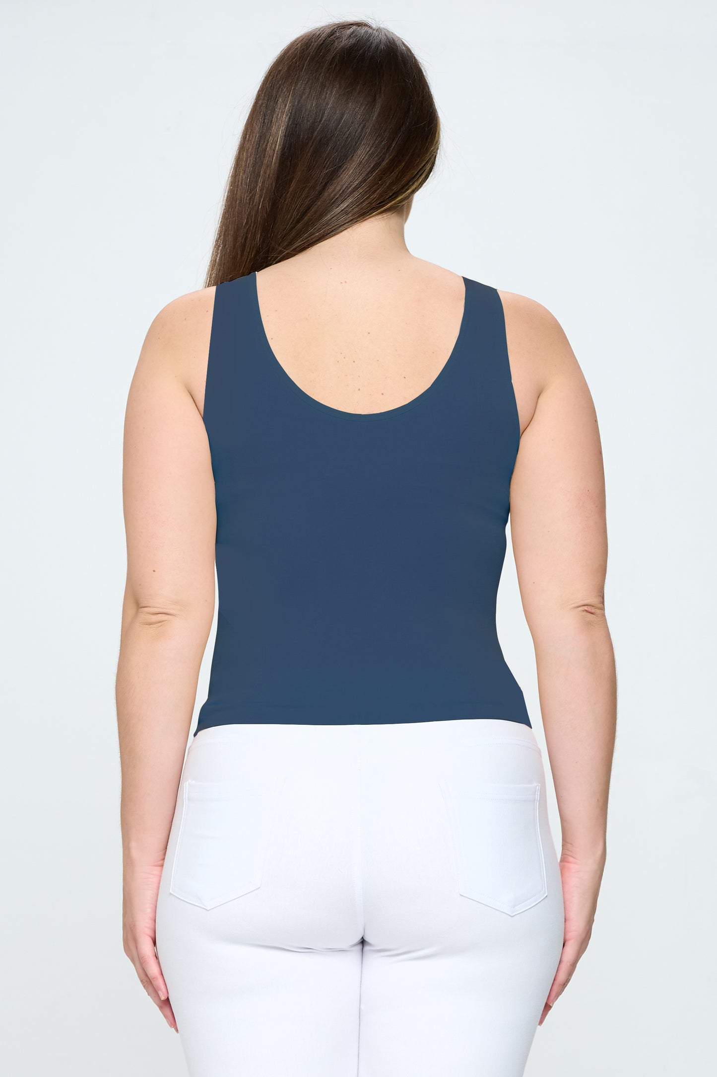 Women's V or U Neckline Reversible Seamless Tank