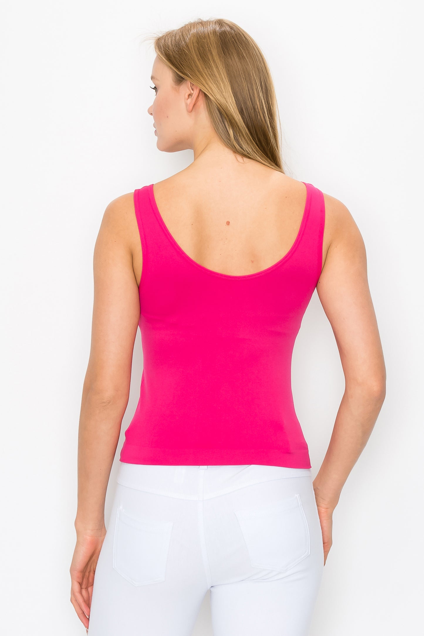 Women's V or U Neckline Reversible Seamless Tank