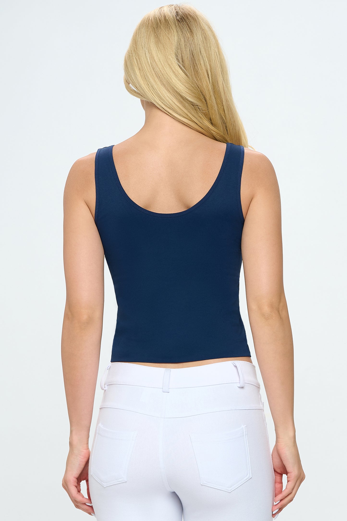 Women's V or U Neckline Reversible Seamless Tank