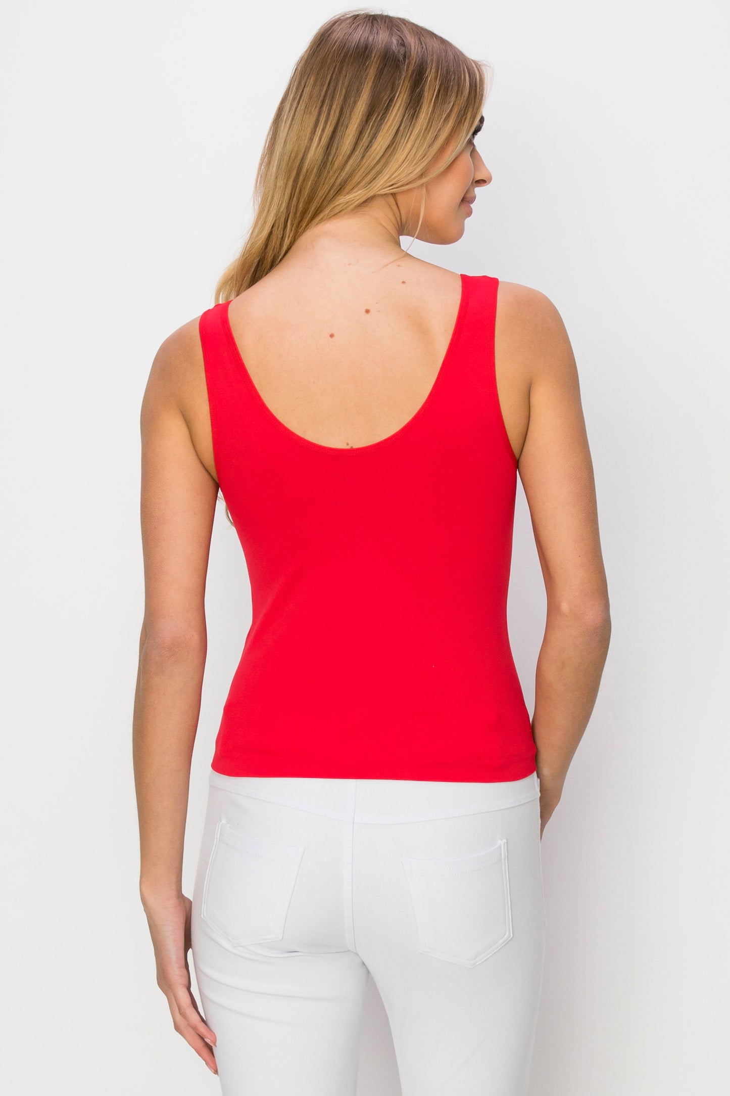 Women's V or U Neckline Reversible Seamless Tank