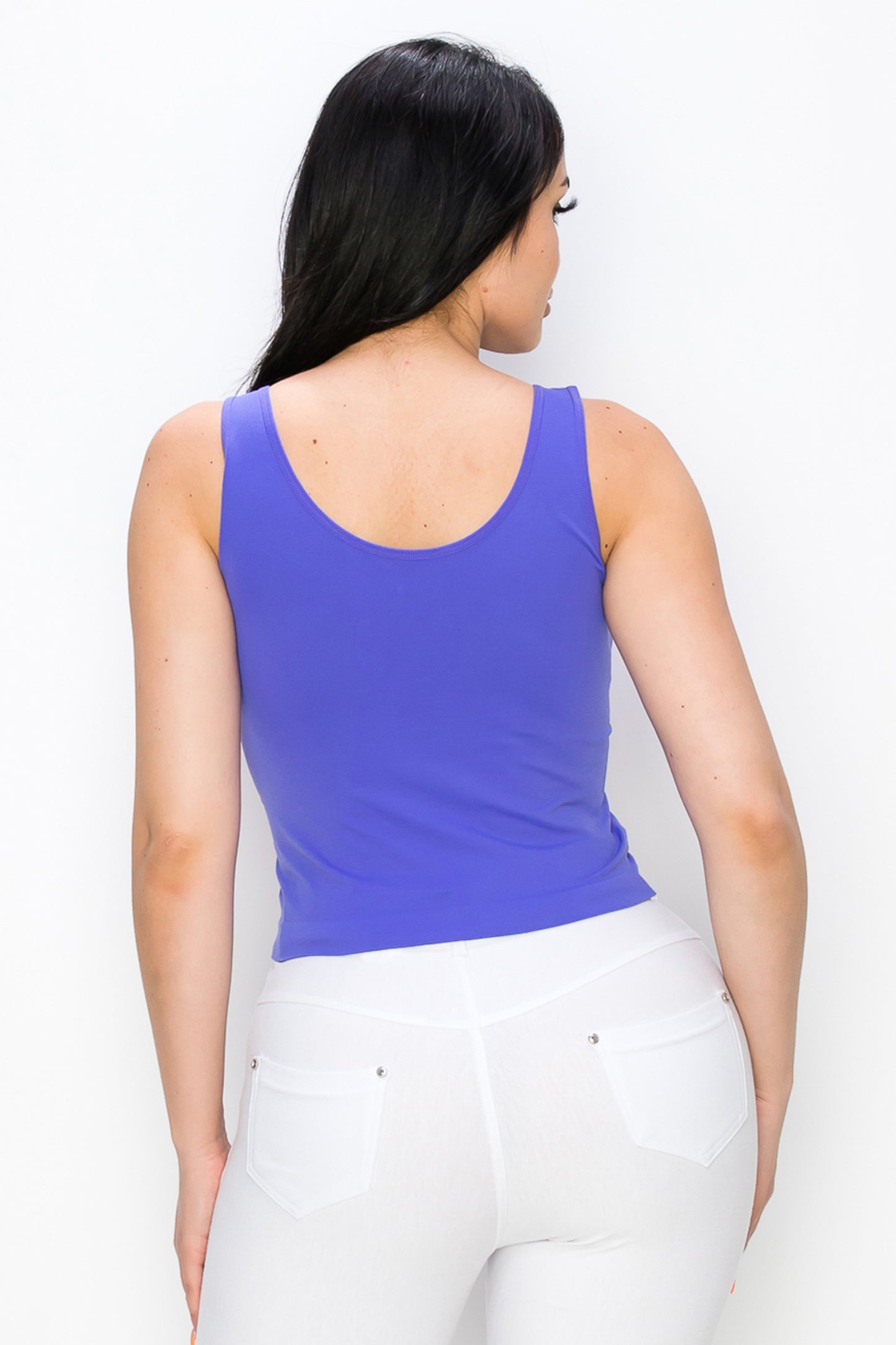 Women's V or U Neckline Reversible Seamless Tank