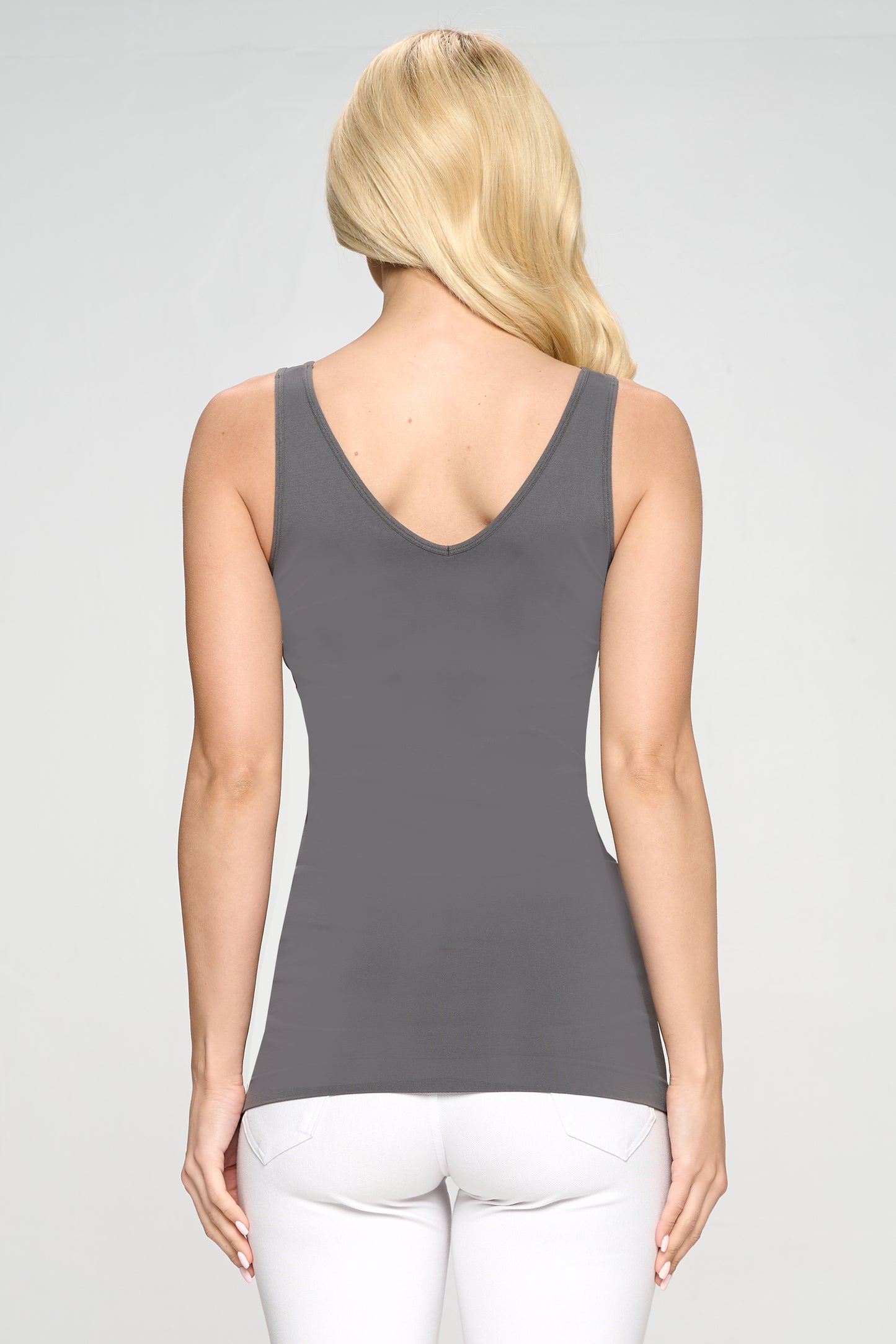 Women's V or U Neckline Reversible Seamless Tank
