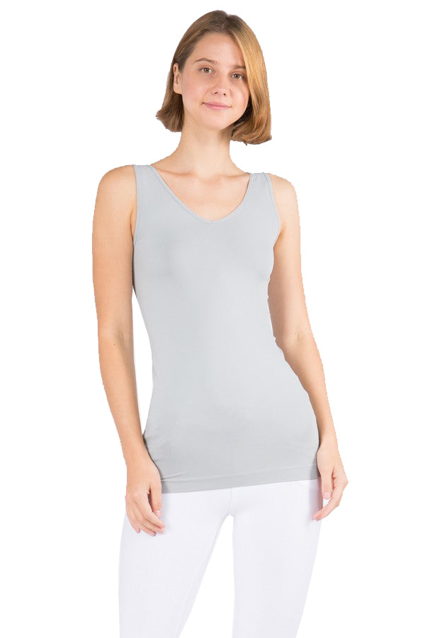 Women's V or U Neckline Reversible Seamless Tank