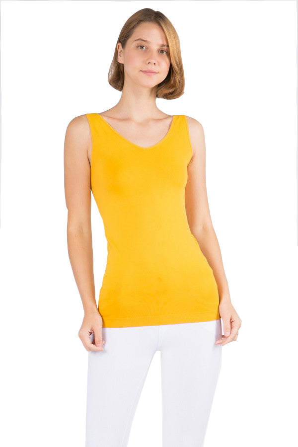 Women's V or U Neckline Reversible Seamless Tank