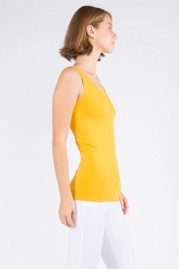 Women's V or U Neckline Reversible Seamless Tank