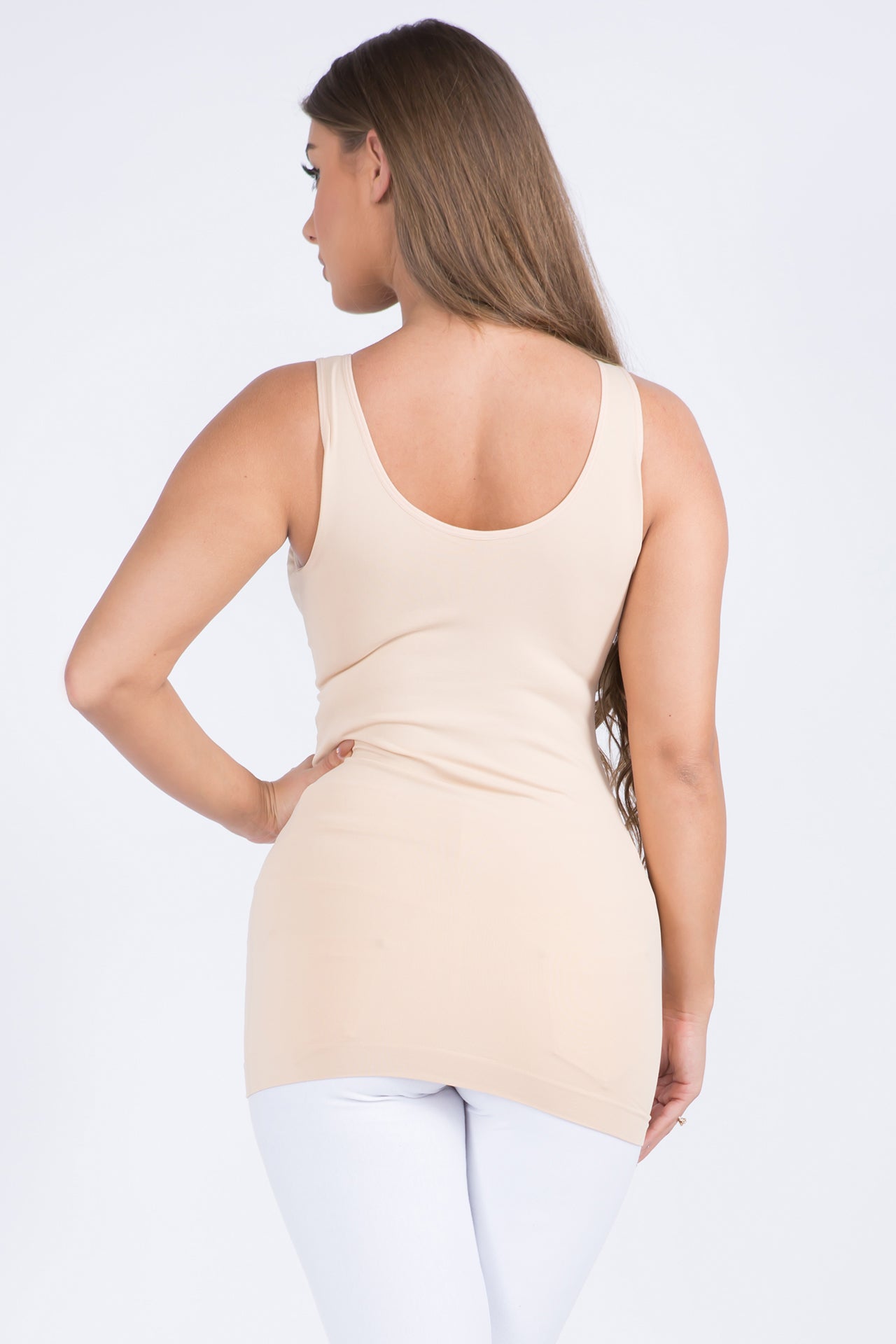 Women's V or U Neckline Reversible Seamless Tank