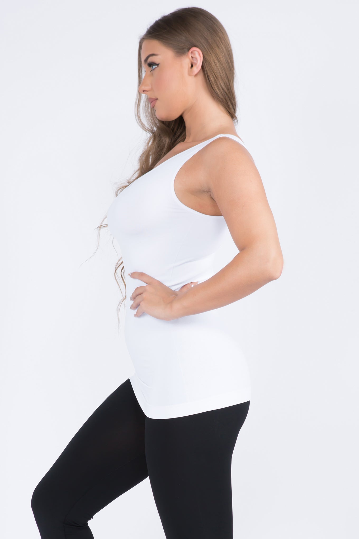 Women's V or U Neckline Reversible Seamless Tank