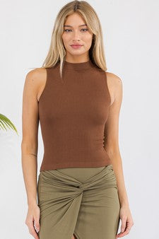 Women's Always Classy Ribbed Mock Neck Tank