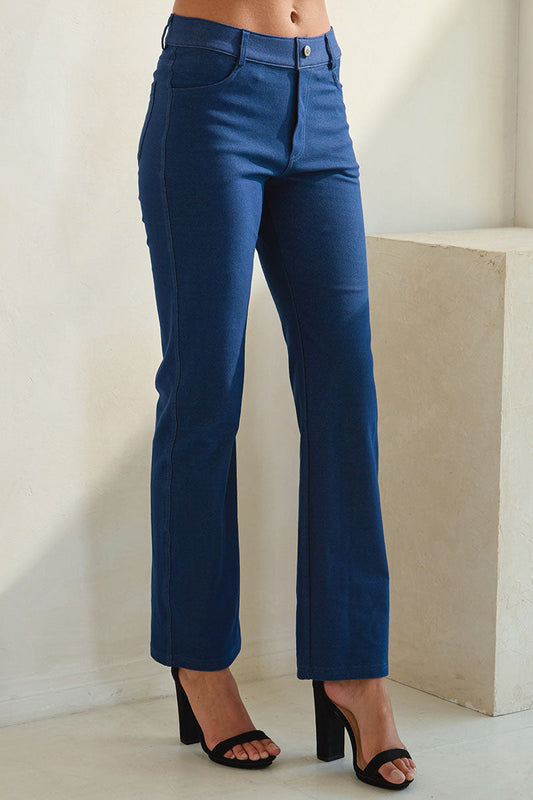 Women's Classic Solid Straight Leg Jeggings - Yelete