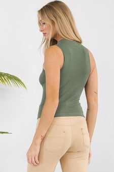 Women's Always Classy Ribbed Mock Neck Tank