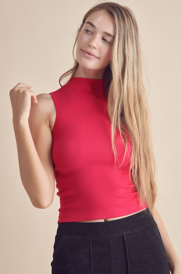 Women's Always Classy Ribbed Mock Neck Tank