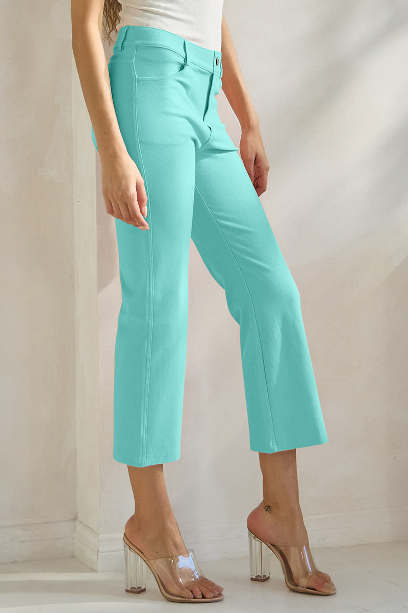 Women's Classic Solid Straight Leg Crop Jeggings - Yelete