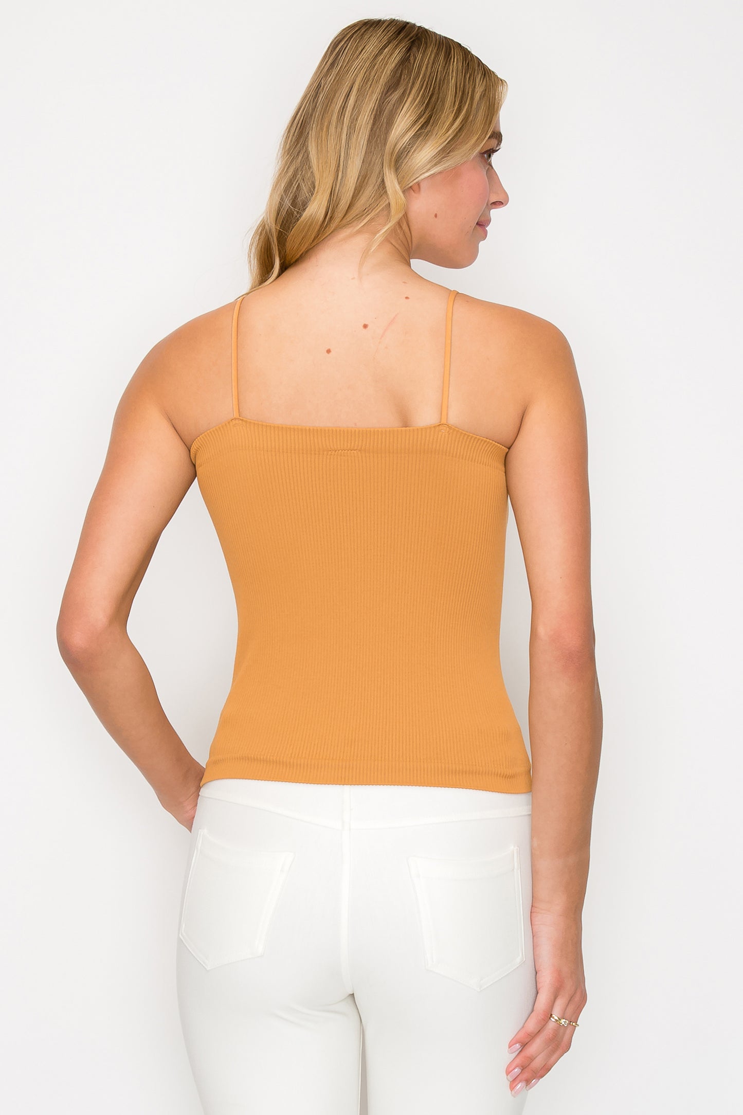 Women's Ribbed Thin Strapped Seamless Cami