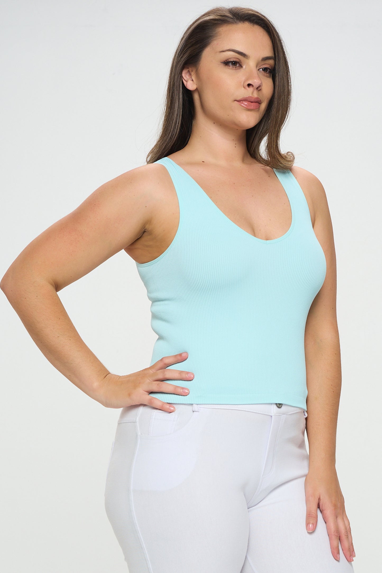 Women's Reversible Ribbed Seamless Tank