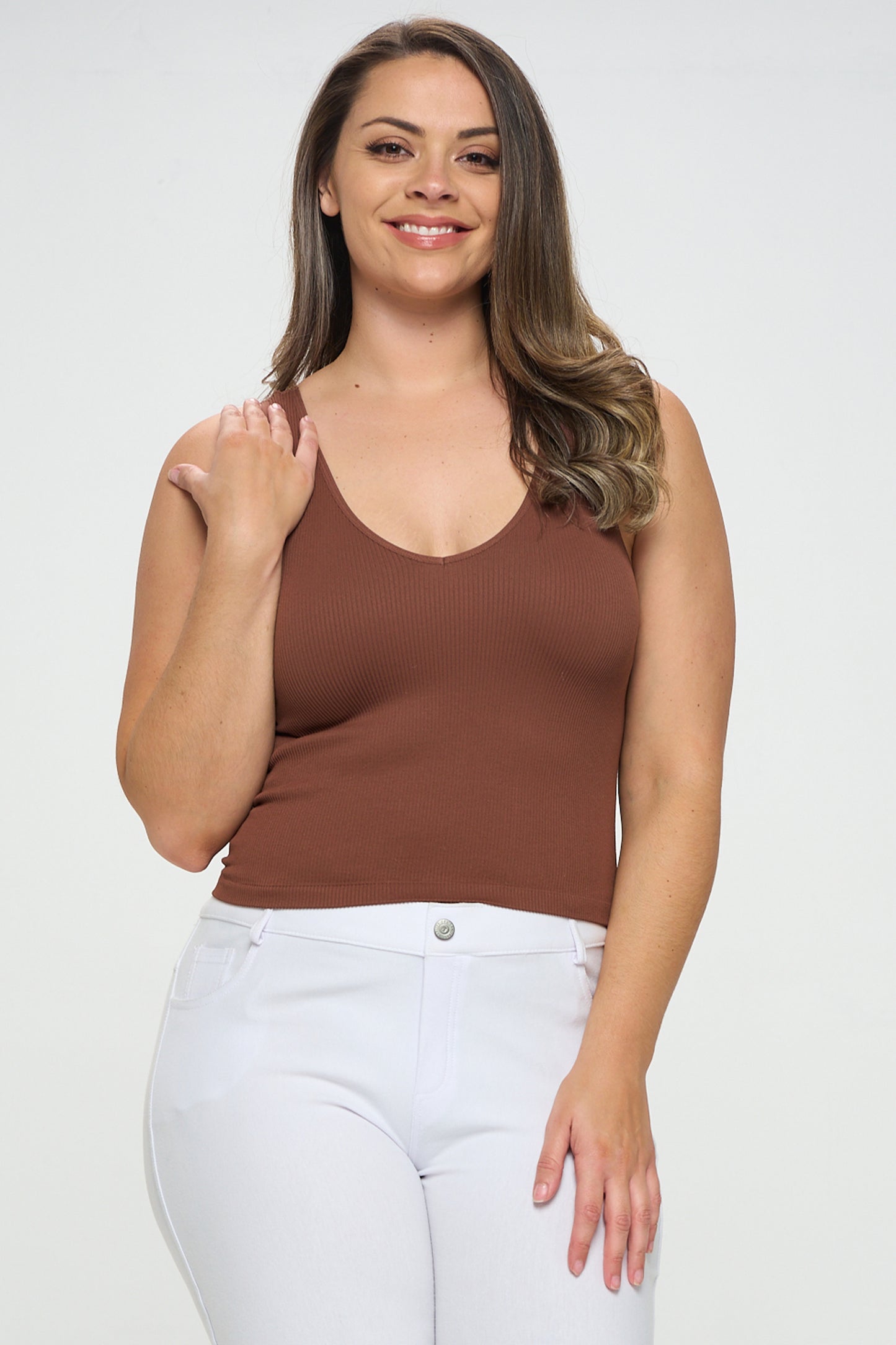 Women's Reversible Ribbed Seamless Tank